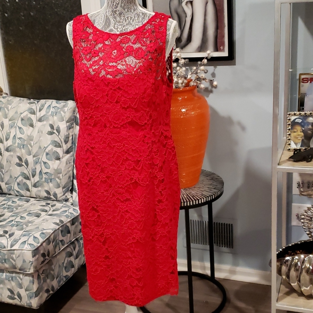 Red Lace Short Formal
